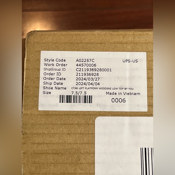 Custom Converse By You Lift Platform Low Womens 9.5 White Wedding Just Married - Picture 16 of 16